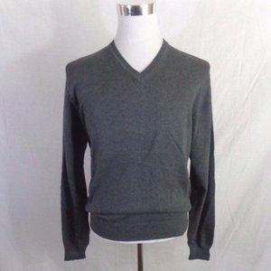 Gray Sweater Jos A Bank M 100% Pima Cotton